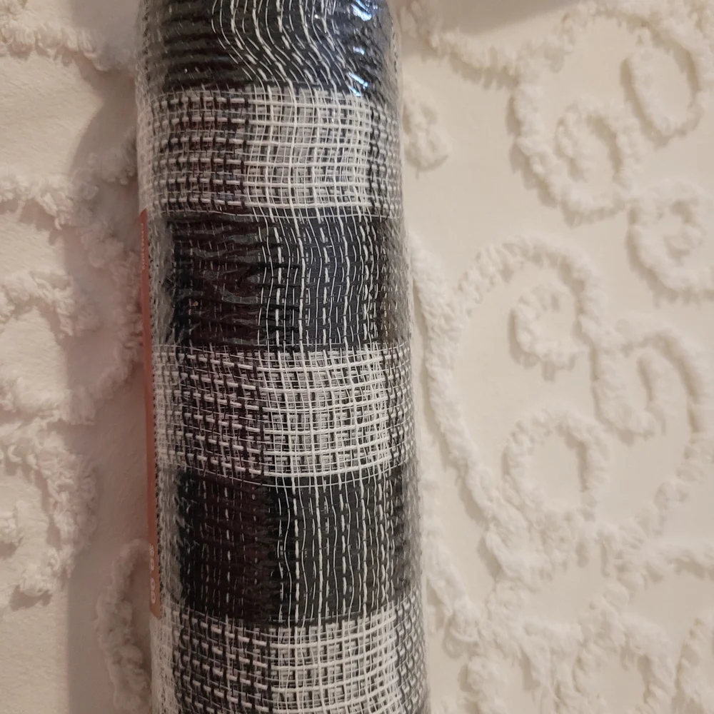 Hobby Lobby Black/white, Black/tan Mesh Rolls, Craft Supply, Wreath Supplies